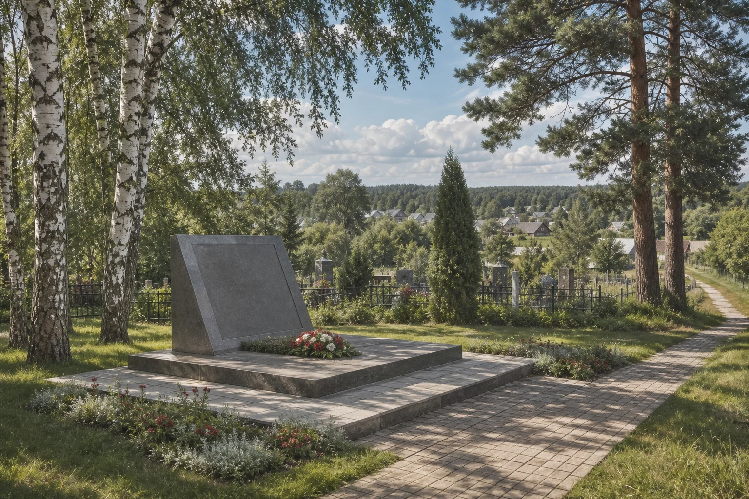 Захоронение на сельском кладбище д. Чаплицы