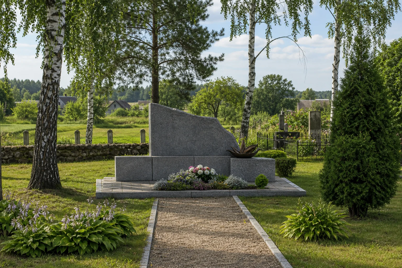 Захоронение на сельском кладбище д. Кирово