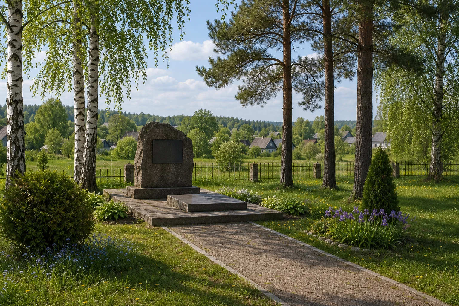 Захоронение на сельском кладбище д. Кухты