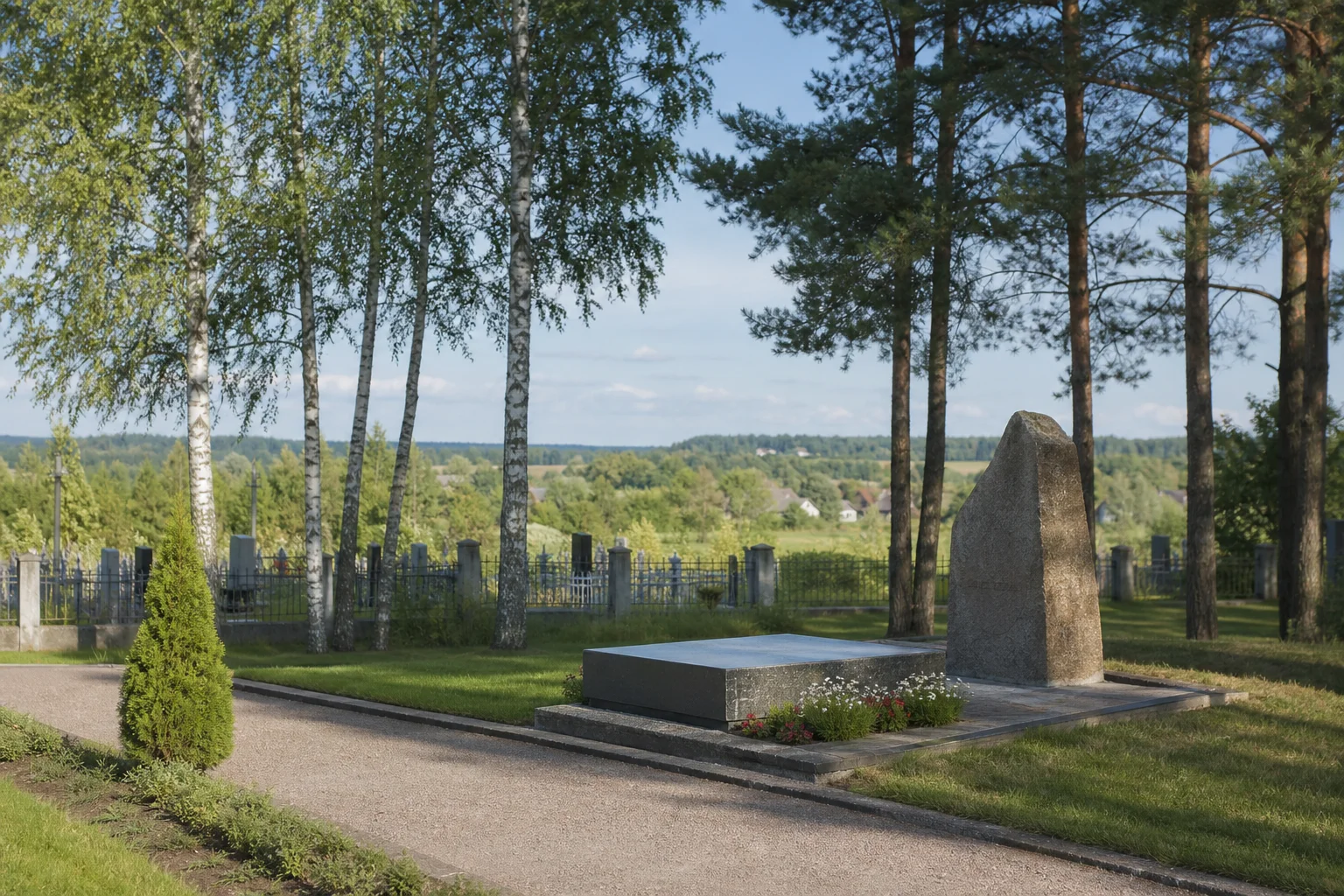Захоронение на сельском кладбище д. Серяги