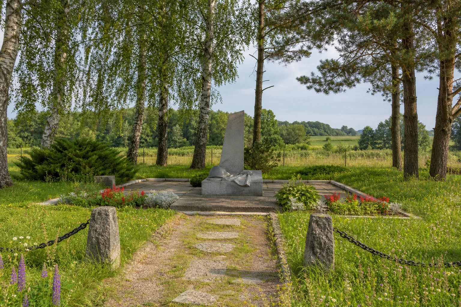 Захоронение на сельском кладбище в д. Избудище