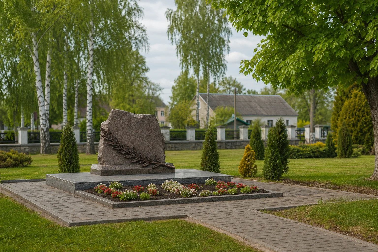 Захоронение в центре д. Селище