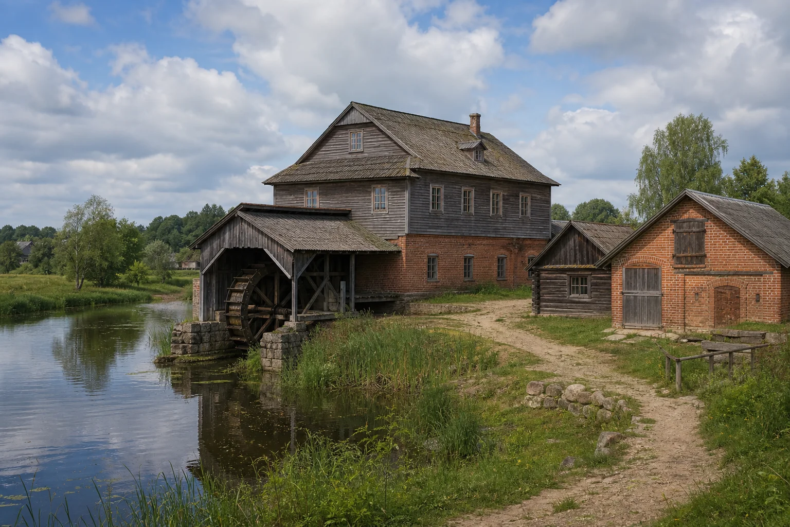 Зарачье, водяная мельница: дом мельника (дерев.)