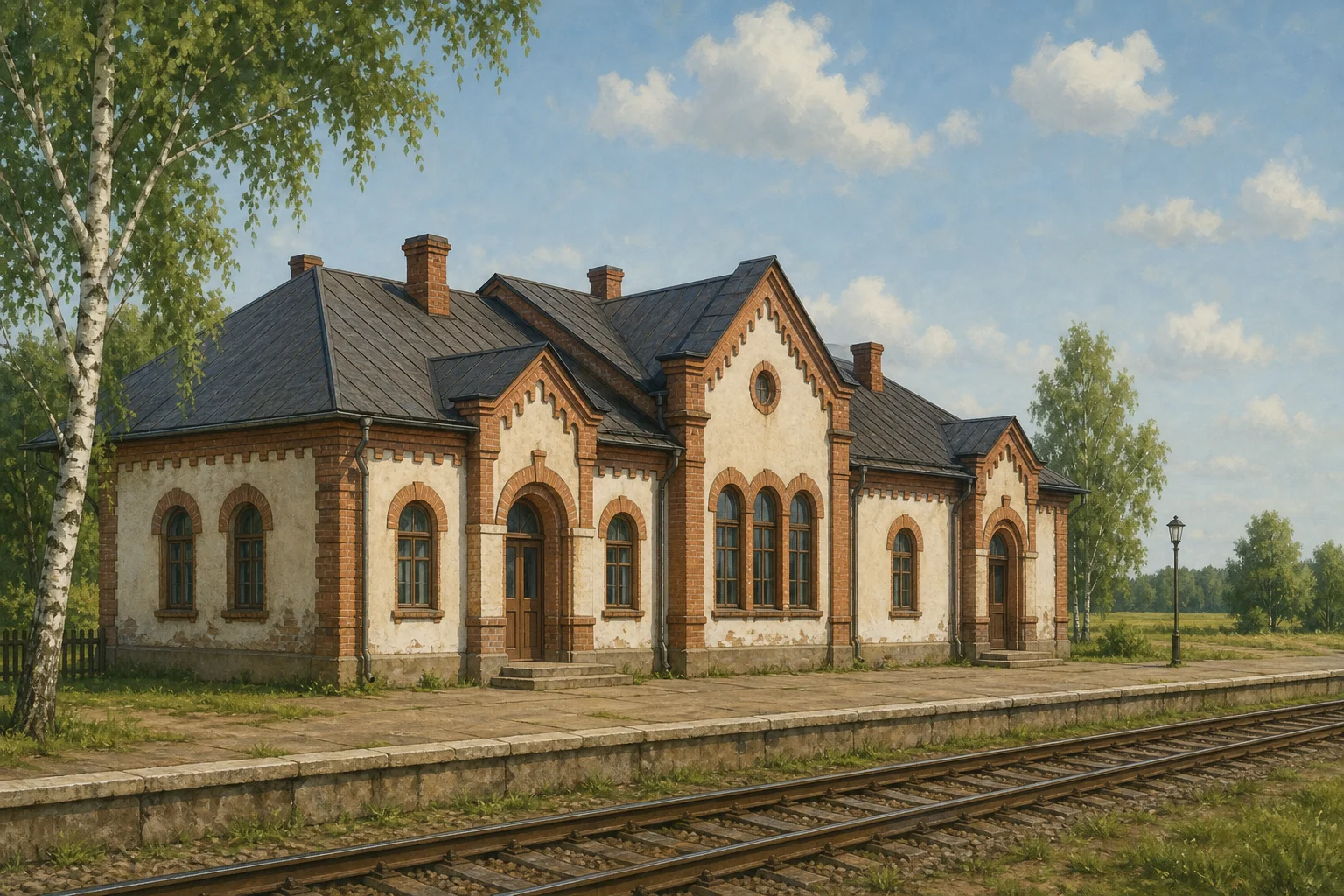 Железнодорожная станция в Бигосово