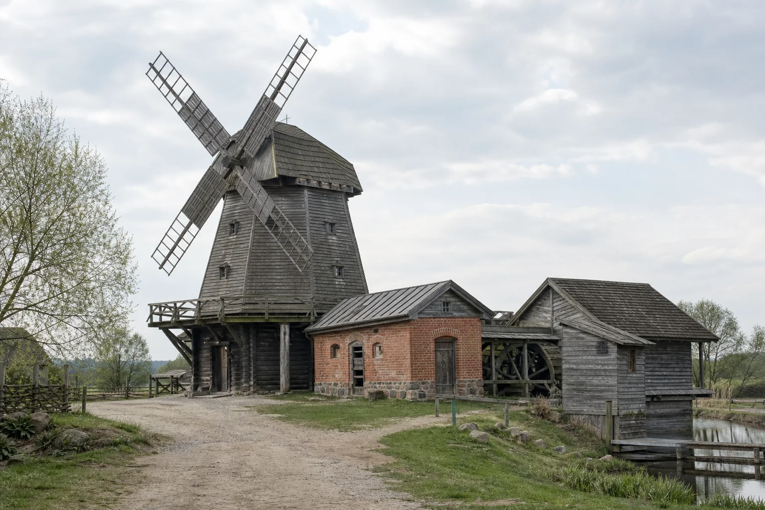 Жиличи, ветряная мельница (дерев.)