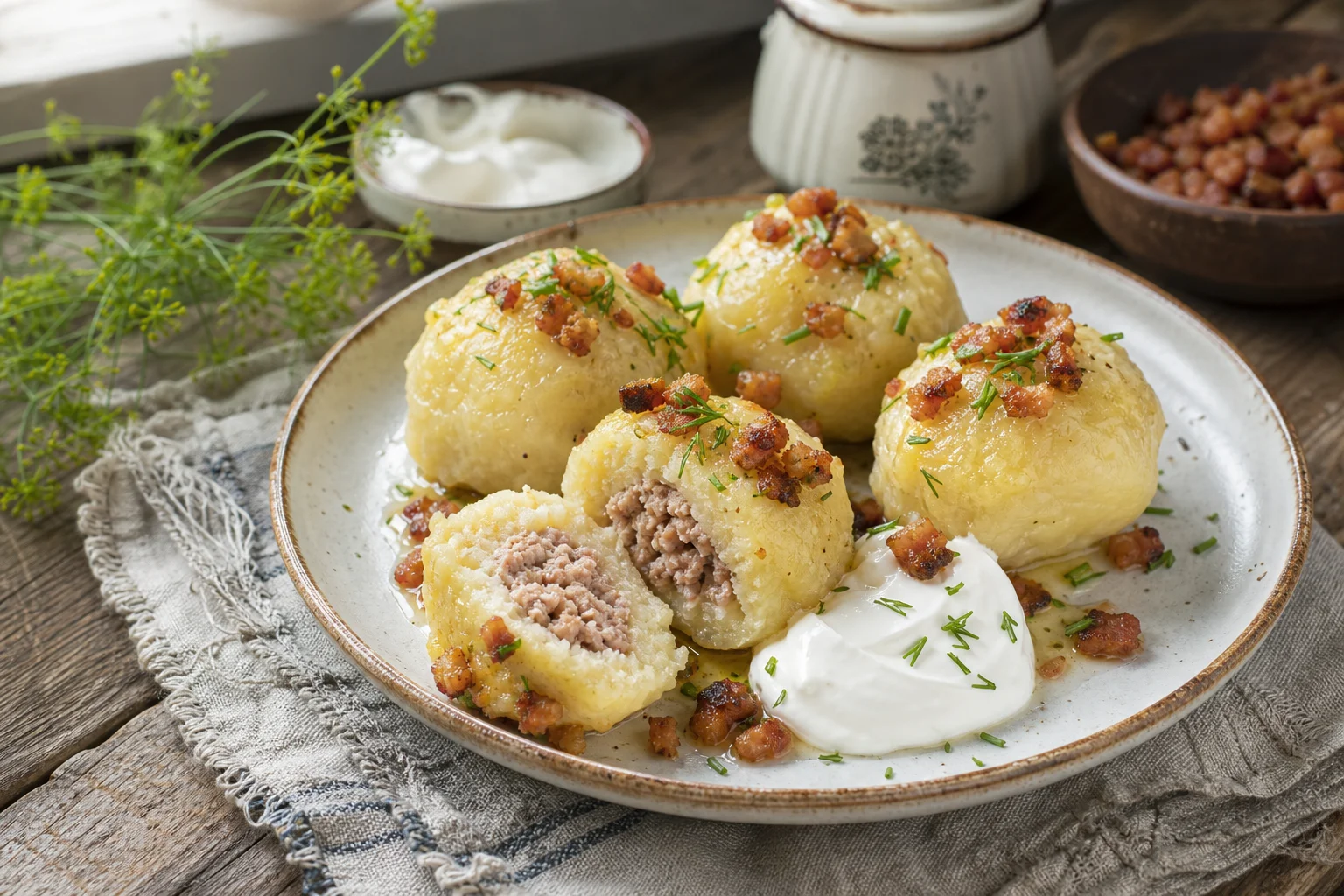 КАРТОФЕЛЬНЫЕ КЛЕЦКИ С МЯСОМ