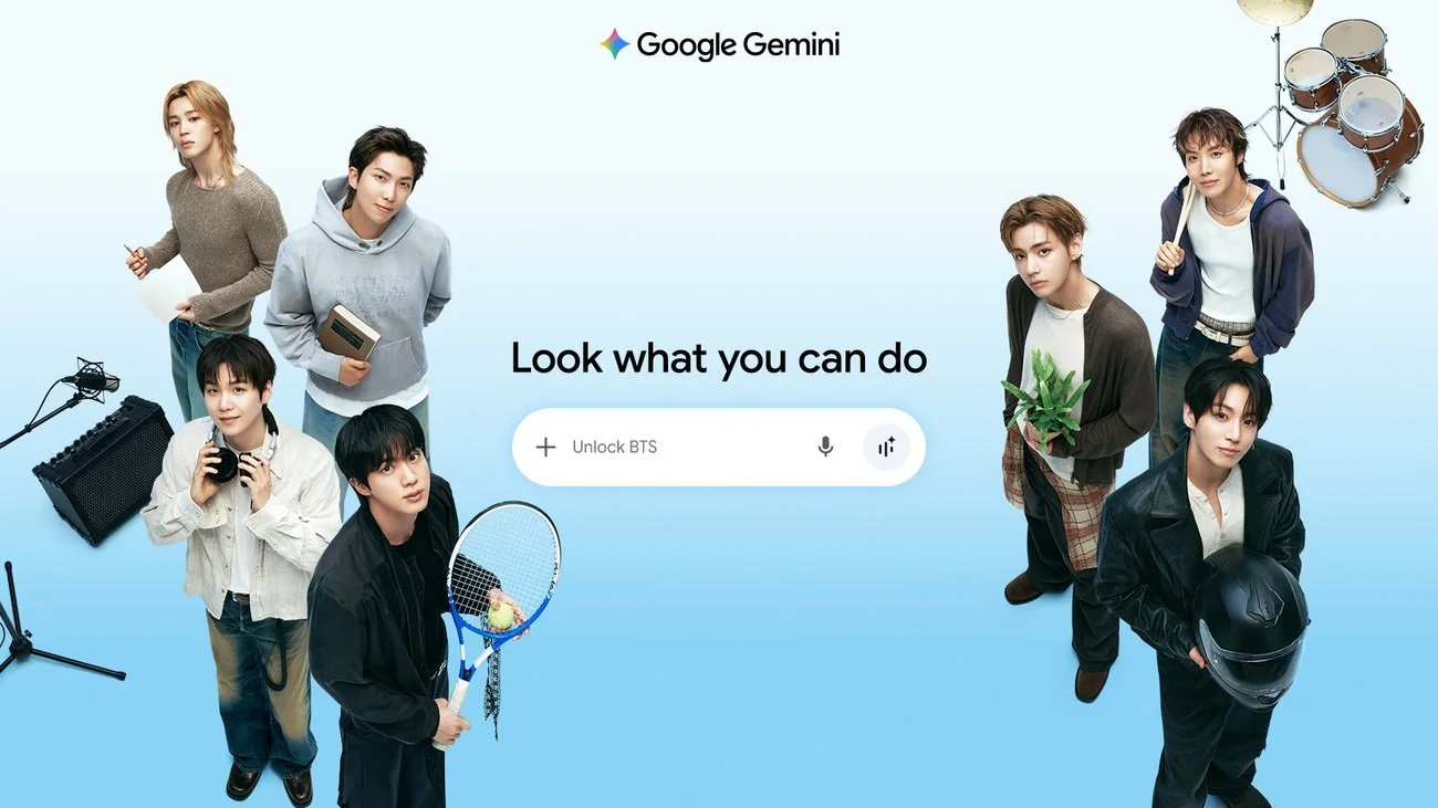 Gemini и BTS: 4 интерактивных функции для фанатов
